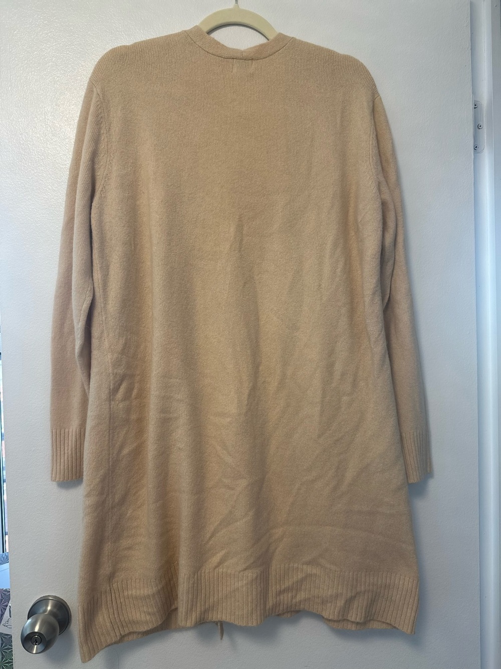 Classic Longline Cardigan - Beige